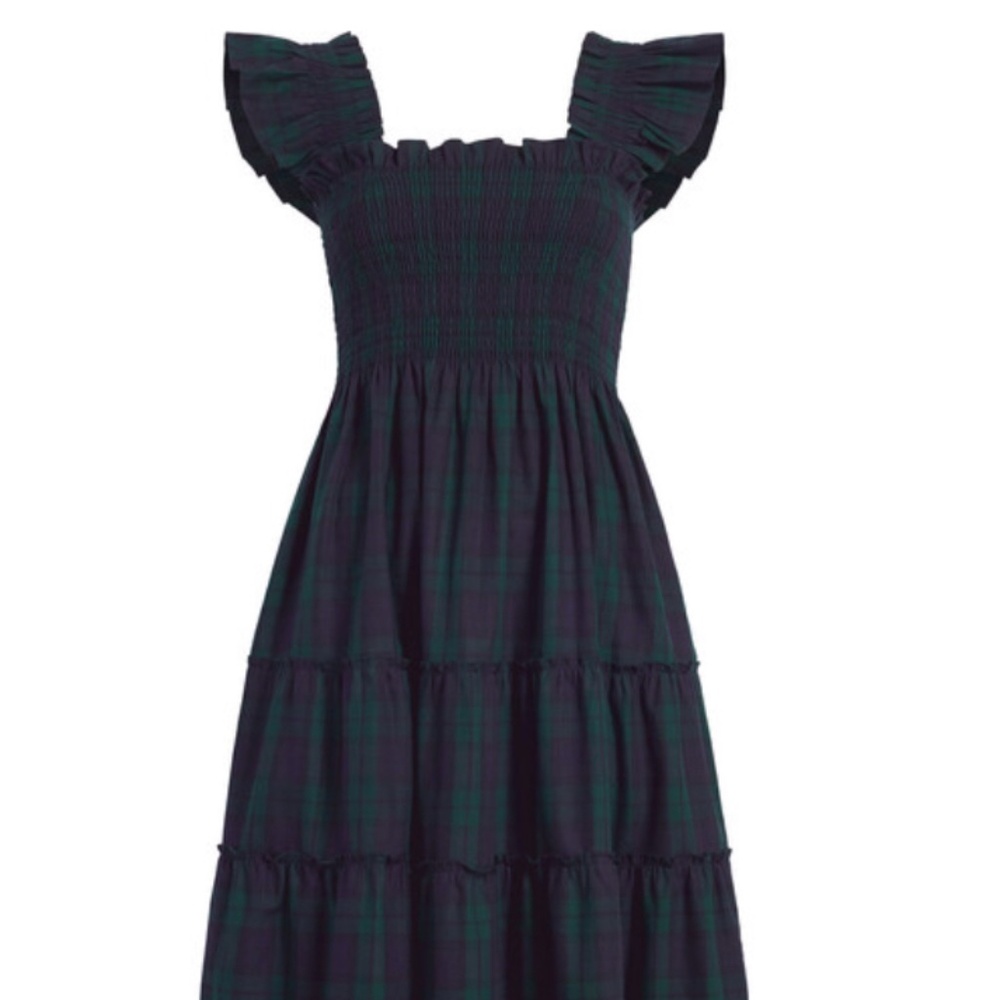 The Ellie Nap Dress - Blackwatch Tartan - M